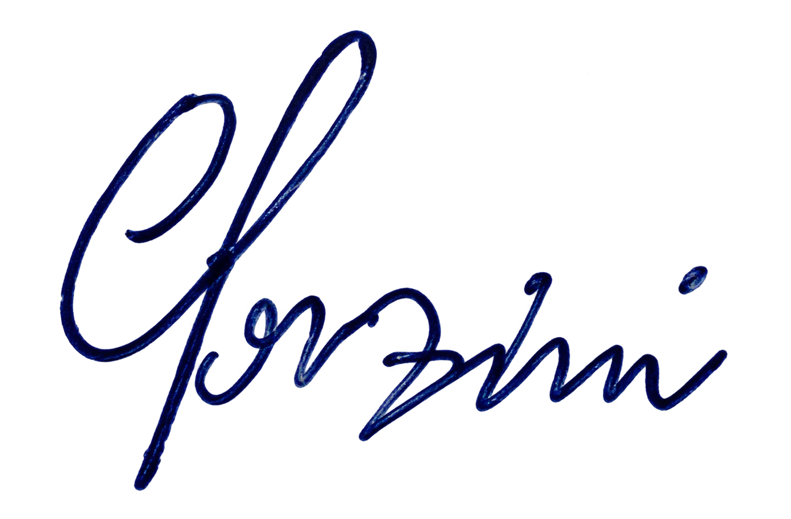 Giovanni Ponzini — signature